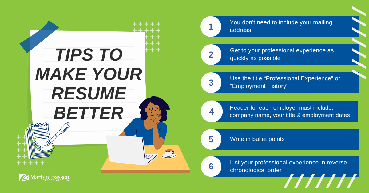 Resume Guide Tips, Tricks & Resources Martyn Bassett Associates