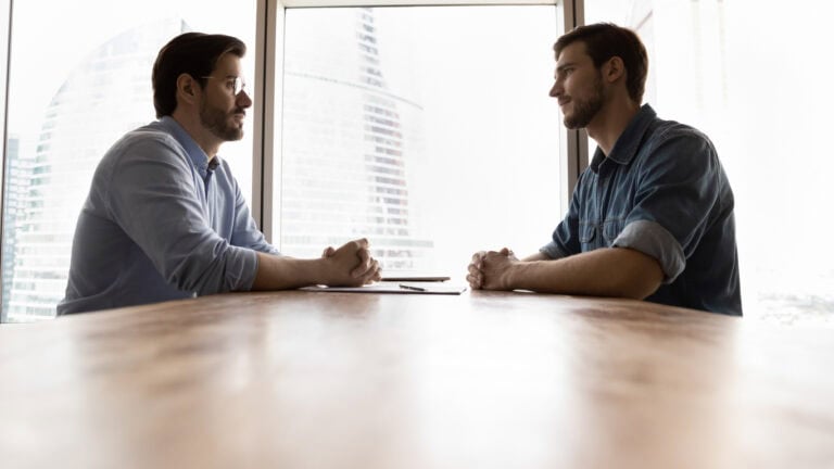 CPO vs Head of Product candidates opponents sitting opposite