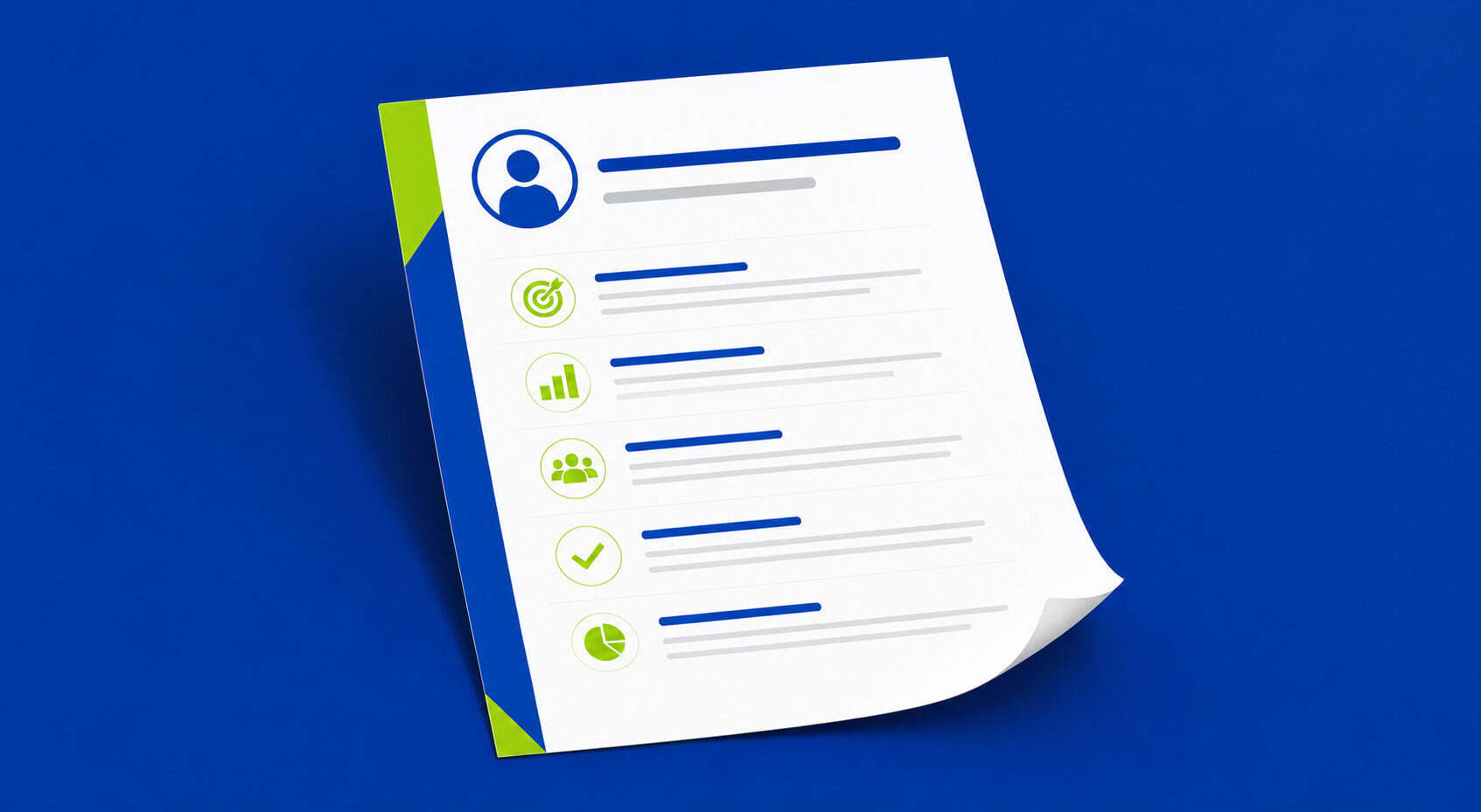 CPO job description document checklist with icons for objectives, scope, and requirements
